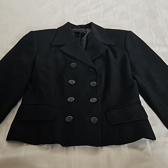 Thomo Women's Double-Breasted Cropped Blazer Small Black - Picture 13 of 16